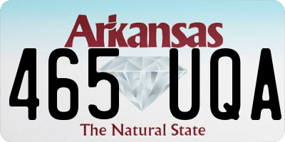 AR license plate 465UQA