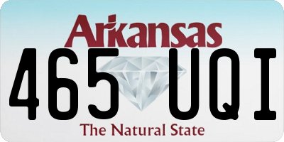 AR license plate 465UQI