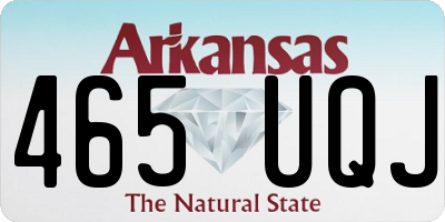 AR license plate 465UQJ