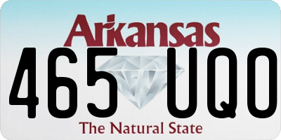 AR license plate 465UQO