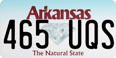 AR license plate 465UQS