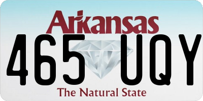 AR license plate 465UQY