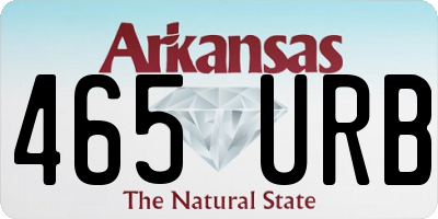 AR license plate 465URB