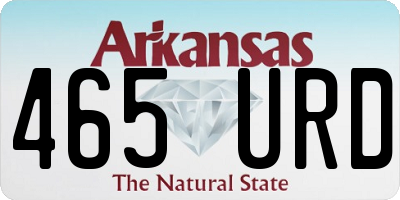 AR license plate 465URD