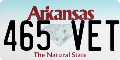 AR license plate 465VET