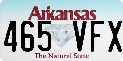 AR license plate 465VFX