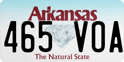 AR license plate 465VOA