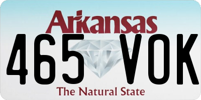 AR license plate 465VOK