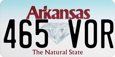 AR license plate 465VOR