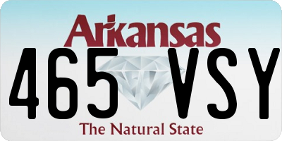AR license plate 465VSY