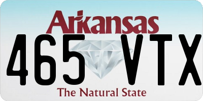 AR license plate 465VTX