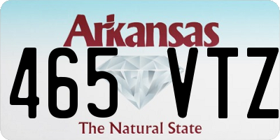 AR license plate 465VTZ