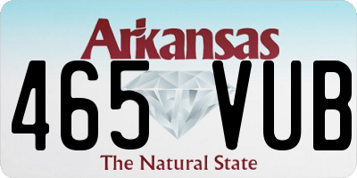AR license plate 465VUB
