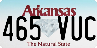 AR license plate 465VUC