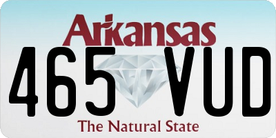 AR license plate 465VUD