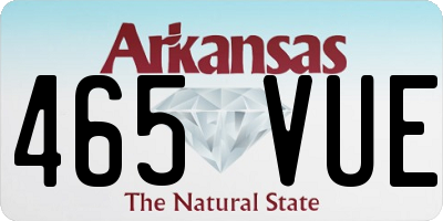 AR license plate 465VUE