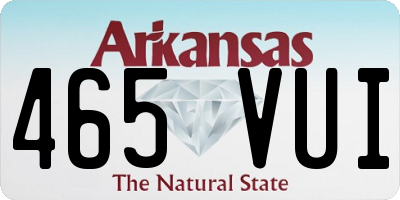AR license plate 465VUI