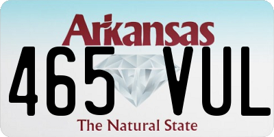 AR license plate 465VUL