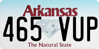 AR license plate 465VUP
