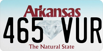 AR license plate 465VUR
