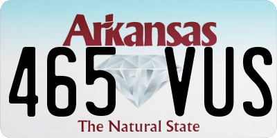 AR license plate 465VUS