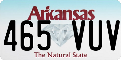 AR license plate 465VUV