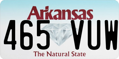 AR license plate 465VUW