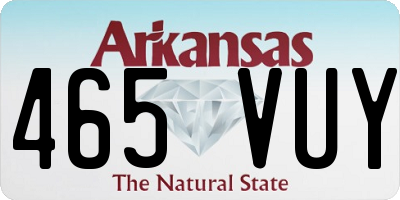 AR license plate 465VUY