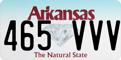 AR license plate 465VVV