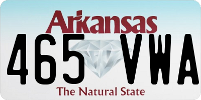 AR license plate 465VWA