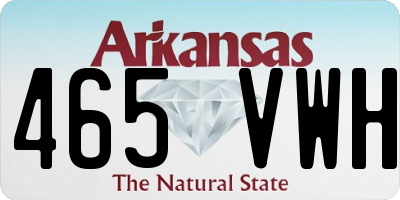 AR license plate 465VWH