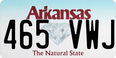 AR license plate 465VWJ