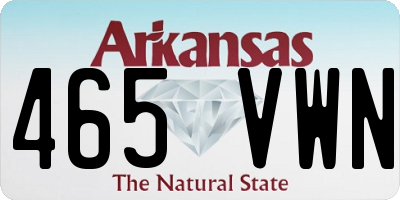 AR license plate 465VWN
