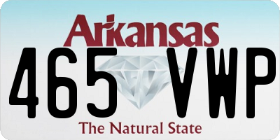 AR license plate 465VWP