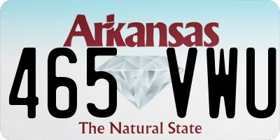 AR license plate 465VWU