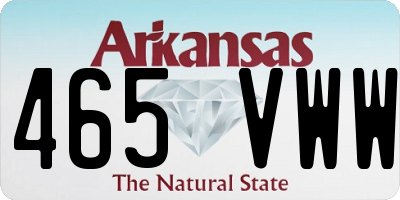 AR license plate 465VWW