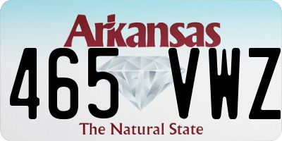 AR license plate 465VWZ