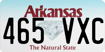AR license plate 465VXC