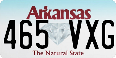 AR license plate 465VXG