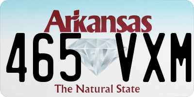 AR license plate 465VXM