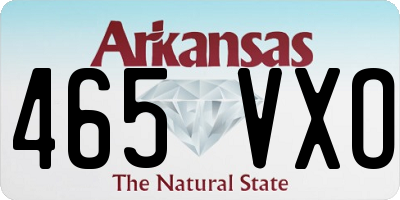 AR license plate 465VXO