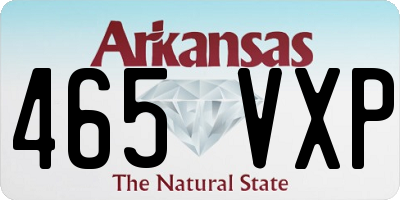 AR license plate 465VXP