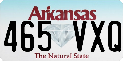 AR license plate 465VXQ