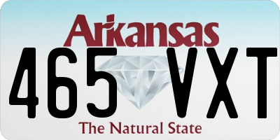 AR license plate 465VXT