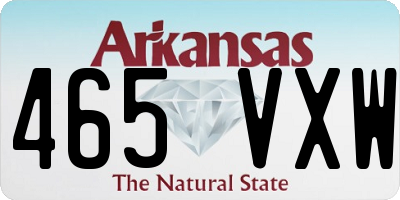AR license plate 465VXW
