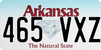 AR license plate 465VXZ