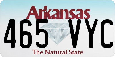 AR license plate 465VYC