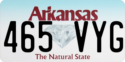 AR license plate 465VYG