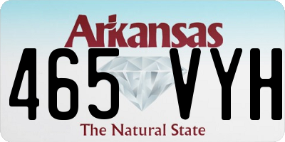 AR license plate 465VYH