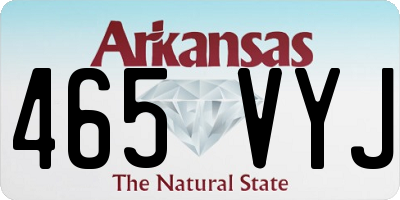AR license plate 465VYJ